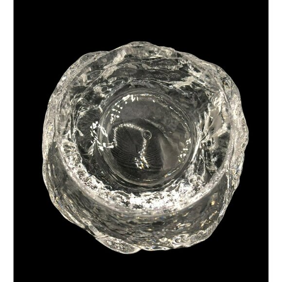 Crystal Snowball Votive Candle Holder Ann Warff Sweden For Kosta Boda 3.15 In - Picture 3 of 7